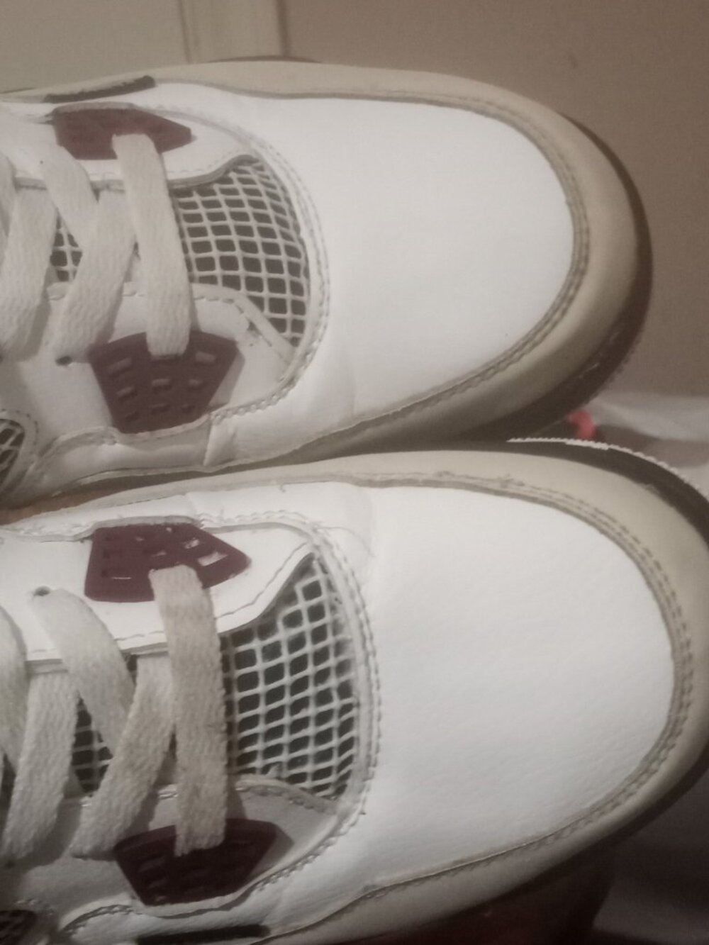 Jordan Air Jordan 4 Retro Paris Saint-Germain Bordeaux White Black Sneaker Sz 10 - Picture 15 of 15